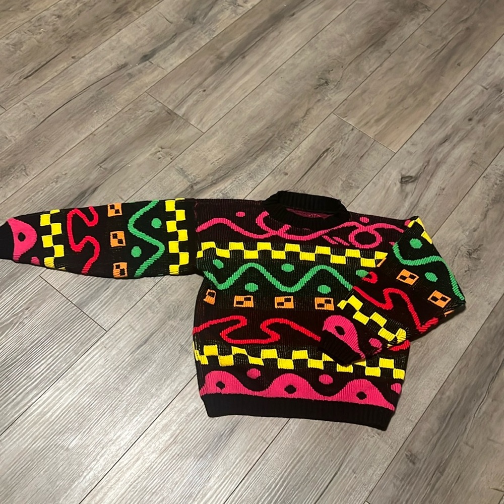Vintage 80’s Neon Kids Sweater